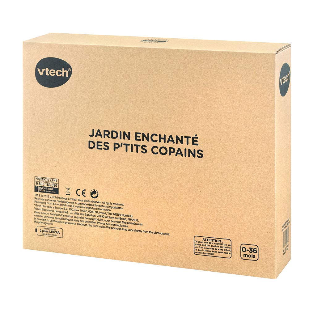 VTech - Jardin Enchanté des P'tits Copains, Tapis d'Éveil Bébé, Jeu Musical et Évolutif, Jouet d'Activité et de Développement, Piano Interactif, Hochets, Cadeau de Naissance - Contenu en Français
