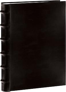 Pioneer Bonded Leather Photo Album Holds 300 4x6 Photos - Sewn Bookbound Bi-Directional Pockets Black