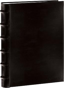 Pioneer Sewn Bonded Leather BookBound Bi-Directional Photo Album, Holds 300 4x6" Photos, 3 Per Page. Color: Black.