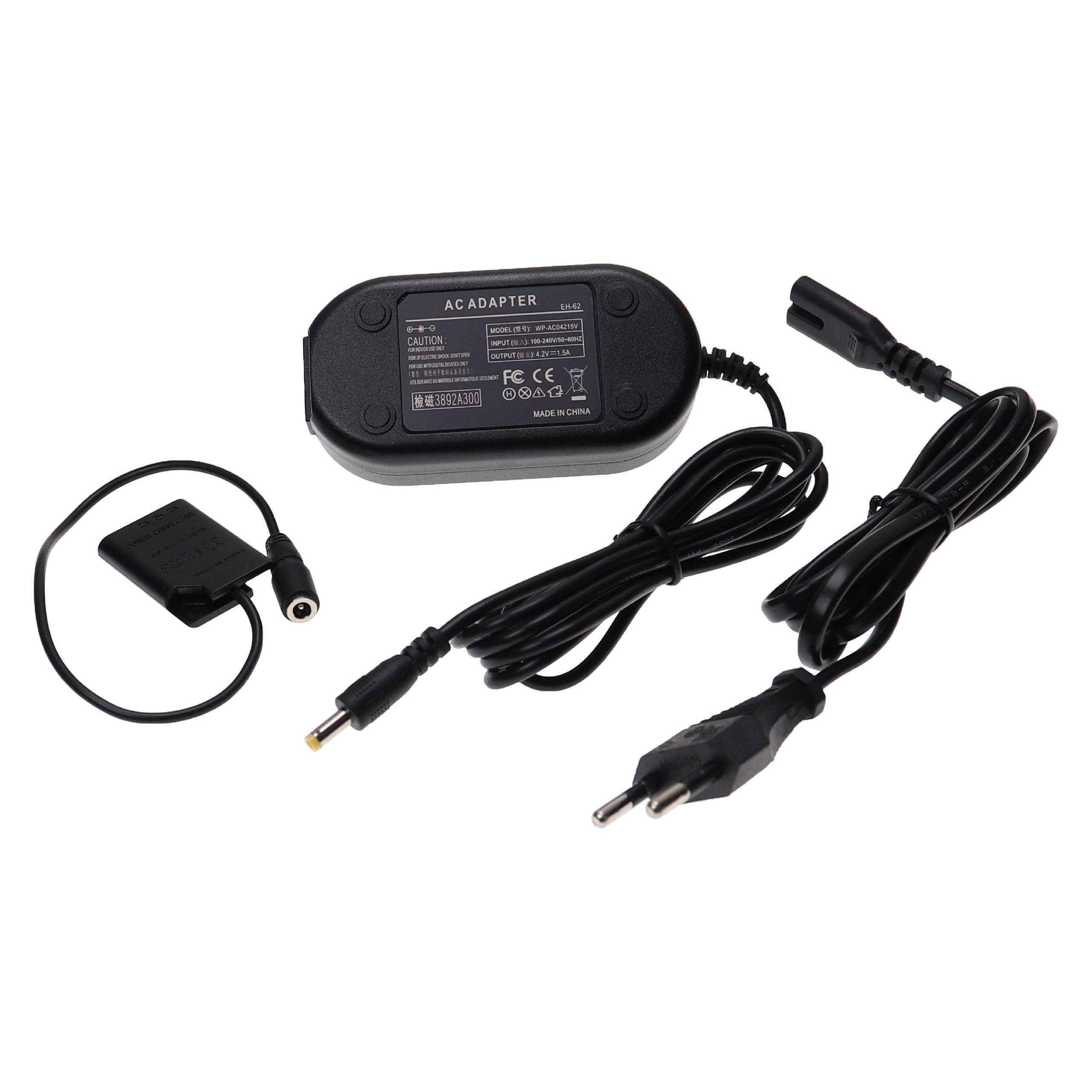 Vhbw Caricabatterie USB Da Viaggio Compatibile Con Fotocamera Sanyo VPC-E10 E VPC-E875 - Cavo Micro-USB Da 40 Cm, Nero - 4