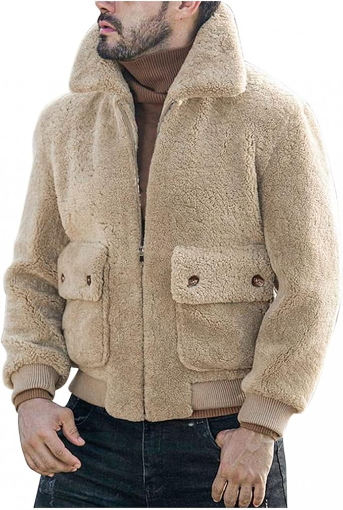 Amazon Qiddiop アウター メンズ 冬 ブルゾン アウター 大きいサイズ ゆったり ボアジャケット パーカー 無地 スウェット ジャージ 裏起毛 コート 上着 もこもこ ボアブルゾン 防寒ウェア 運動着 部屋着 厚手 カジュアル 秋冬服 ダウン アウトドア コート ジャケット