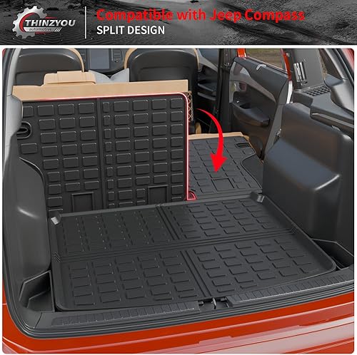 Vista 72 de Alfombrilla de carga compatible con Nissan Pathfinder 2022-2024 2025, forro de carga TPE para todo tipo de clima, accesorios Pathfinder 2023
