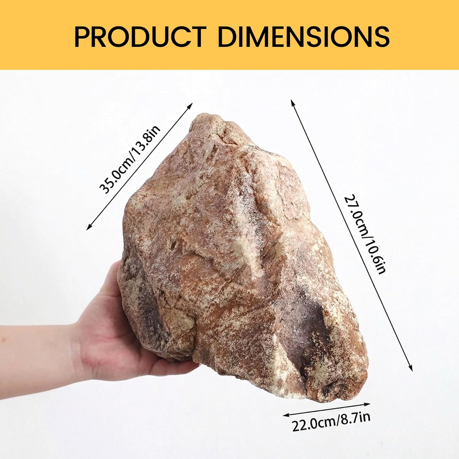 Landscape Rocks 14×11×9in Artificial Foam Faux Stone Natural Aesthetic Rocks for Outside Garden Well Cover