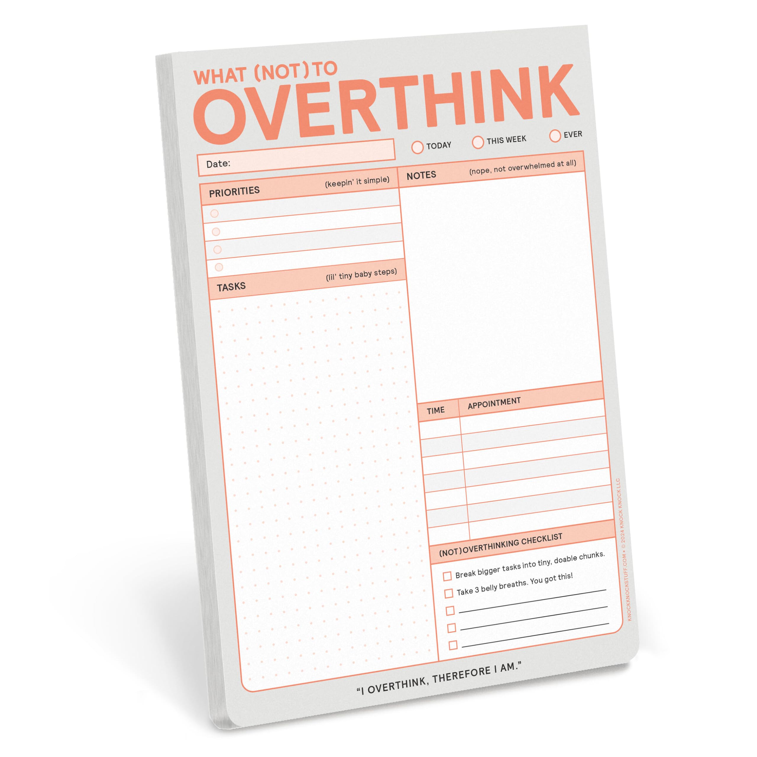 Knock Knock What (Not) to Overthink Pad (Pastel Version) (Knock Knock Pads)