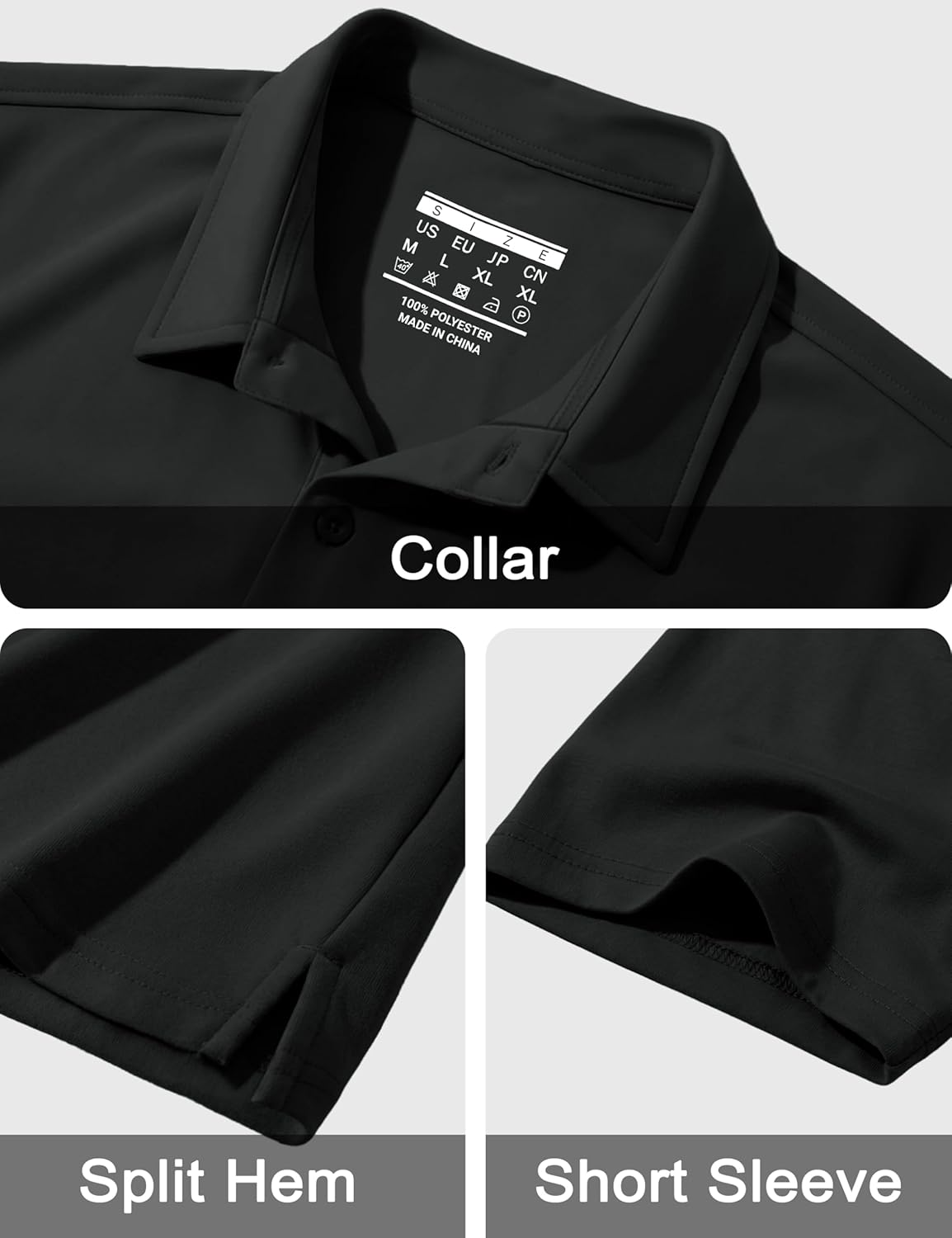 MAGCOMSEN Mens Polo Shirts Short Sleeve UPF 80+ Performance Golf Polos Lightweight Collared Shirt Men - Image 5