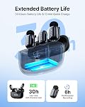 BOYA mini 2 Wireless Lavalier Microphones for iPhone 15/16/17 & Android, AI Noise Cancellation, App Control, 30H Battery Life with Charging Case, Lapel Microphone Wireless for Video Recording Vlogging