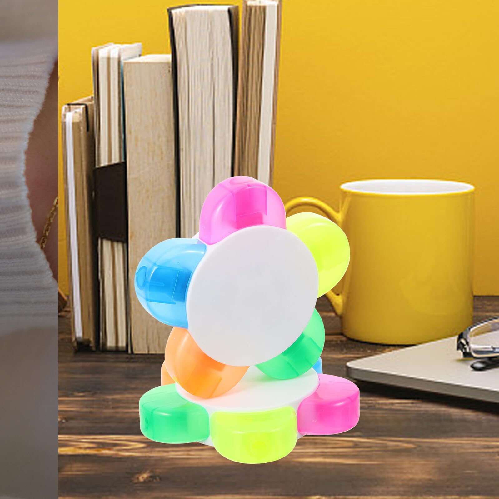 Evidenziatore Fluorescente a Forma di Fiore, 10 Pezzi