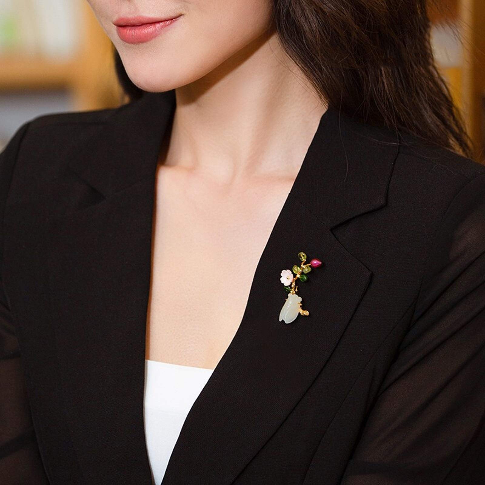 Broszka Wykwintne kobiety Broszka Pin Sweter Szal Klipy Broszka Cardigan Corsage Bezpieczeństwo PIN Nadaje się Do Codziennego Wear Party Bankiet Spotkanie Broszka damska