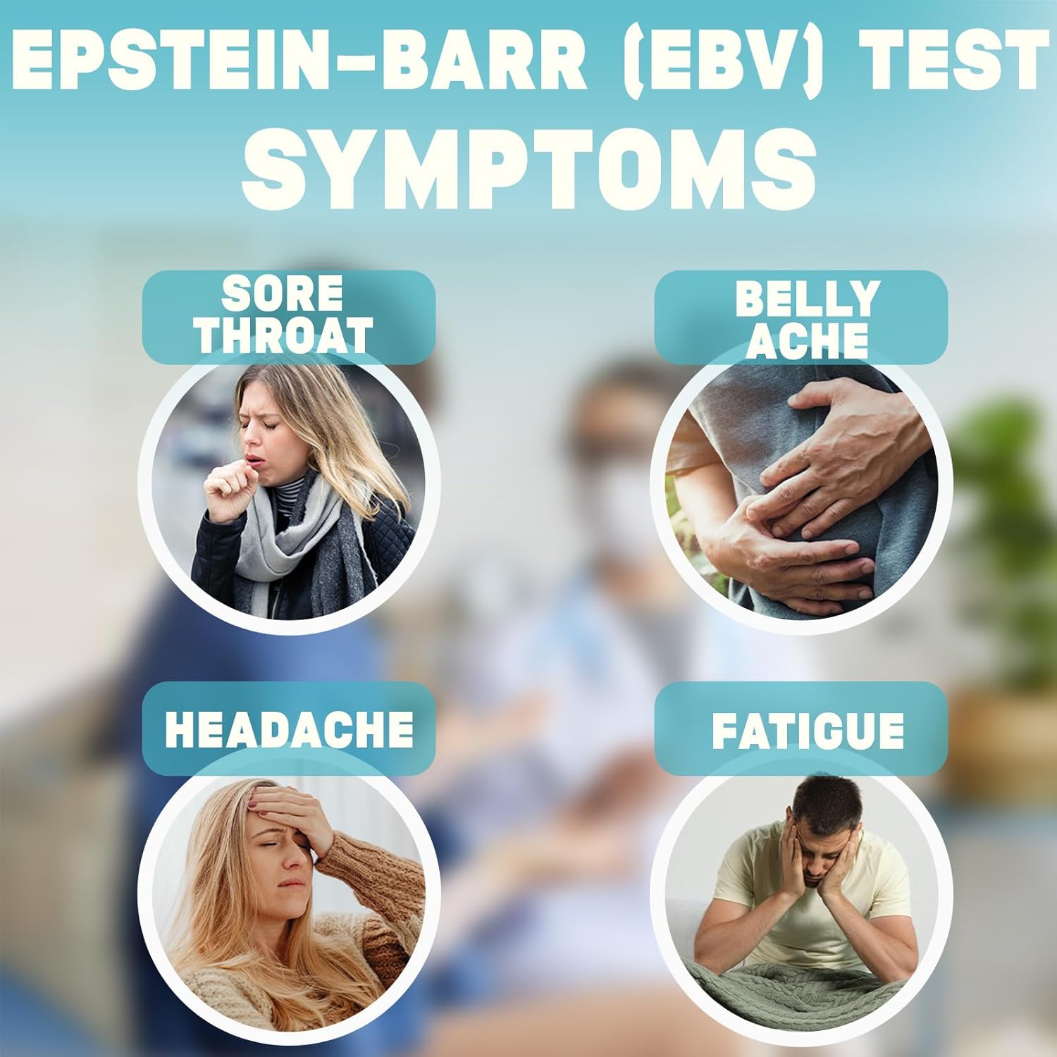 EBV Test Kit, Epstein Barr Test for Detects IgG Response to VCA & EBNA | 15-Minute Rapid Result | Easy Fingerstick Sample for Personal Health Tracking