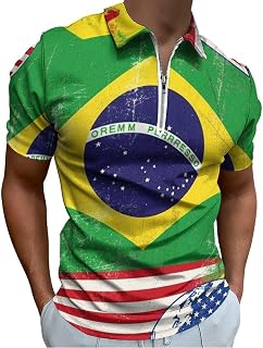 Mens Polo Shirts Performance Moisture Wicking Mens Golf Shirt Fashion Print Dry Fit Golf Shirts Short Sleeve