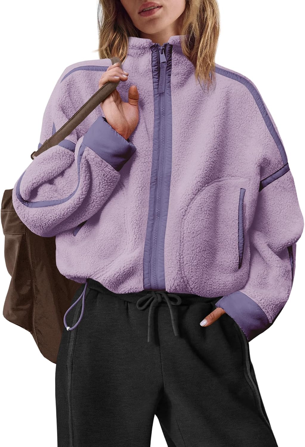 Nirovien Womens Oversized Fleece Jacket Fuzzy Sherpa Jackets