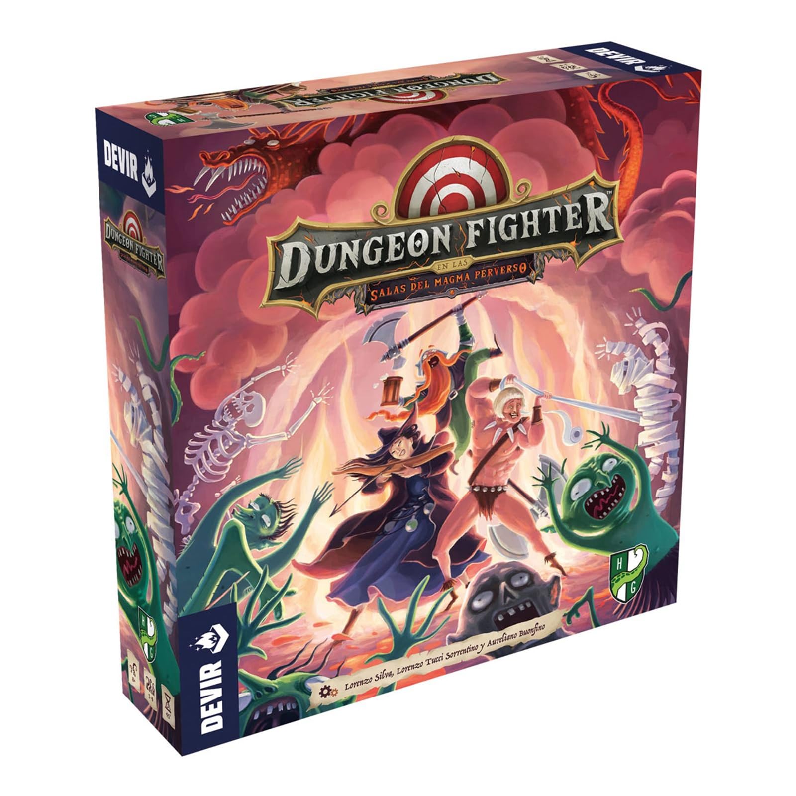 Devir - Dungeon Fighter: Expansión Salas del Magma Perverso, Juego de Mesa, Juego de Mesa con Amigos Divertido, PartyGame, +8 (BGDUFMASP)