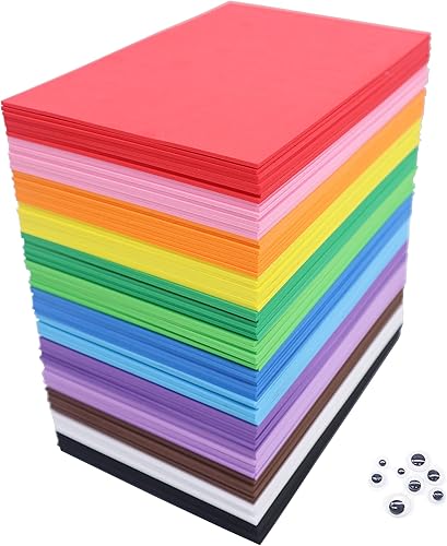 Miniatura 5 de OISAKLD Paquete de 10 hojas de espuma EVA con purpurina de 9x12 pulgadas, espuma EVA para manualidades de bricolaje, hojas de espuma EVA para Espuma