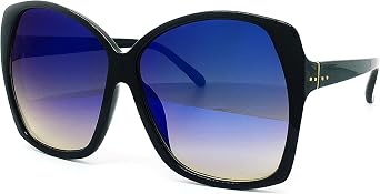 7206 Premium Oversize XXL Mirror Women Fashion Revo Retro Sunglasses OVERSIZED, BLUE