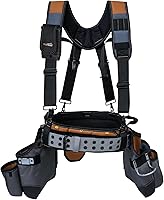 Vista 1 de MELOTOUGH Cinturón de herramientas con tirantes Bolso de herramientas con tirantes Peine para carpinteros Delantal Cinturón de herramientas