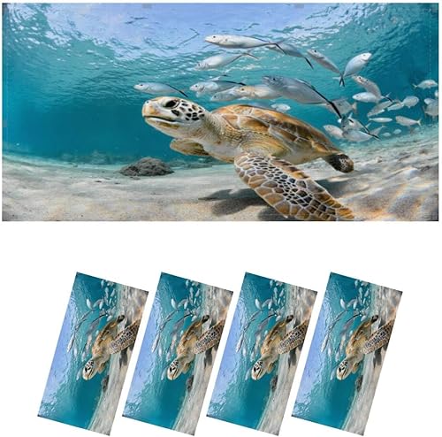 Miniatura 8 de Paquete de 4 cubiertas fluorescentes para luz de techo, filtros de luz submarina Bonaire de arrecife de coral para aula, oficina, hogar, cubierta