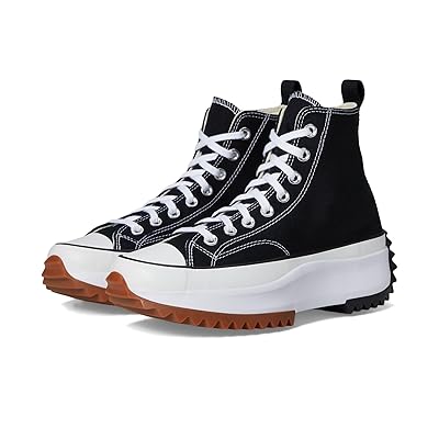 Converse Run Star Hike Canvas Platform Lace up Boots Black/White/Gum
