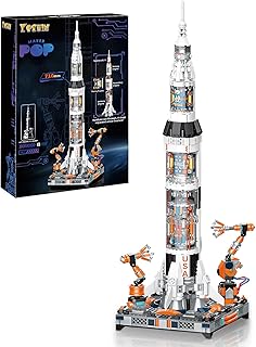 Space Rocket Building Blocks Kits, DIY Creative Collectible Display Rocket Model Building Sets, Gift Toy for Kids Age 8+ /Adult Collections Enthusiasts (1571+Pieces)