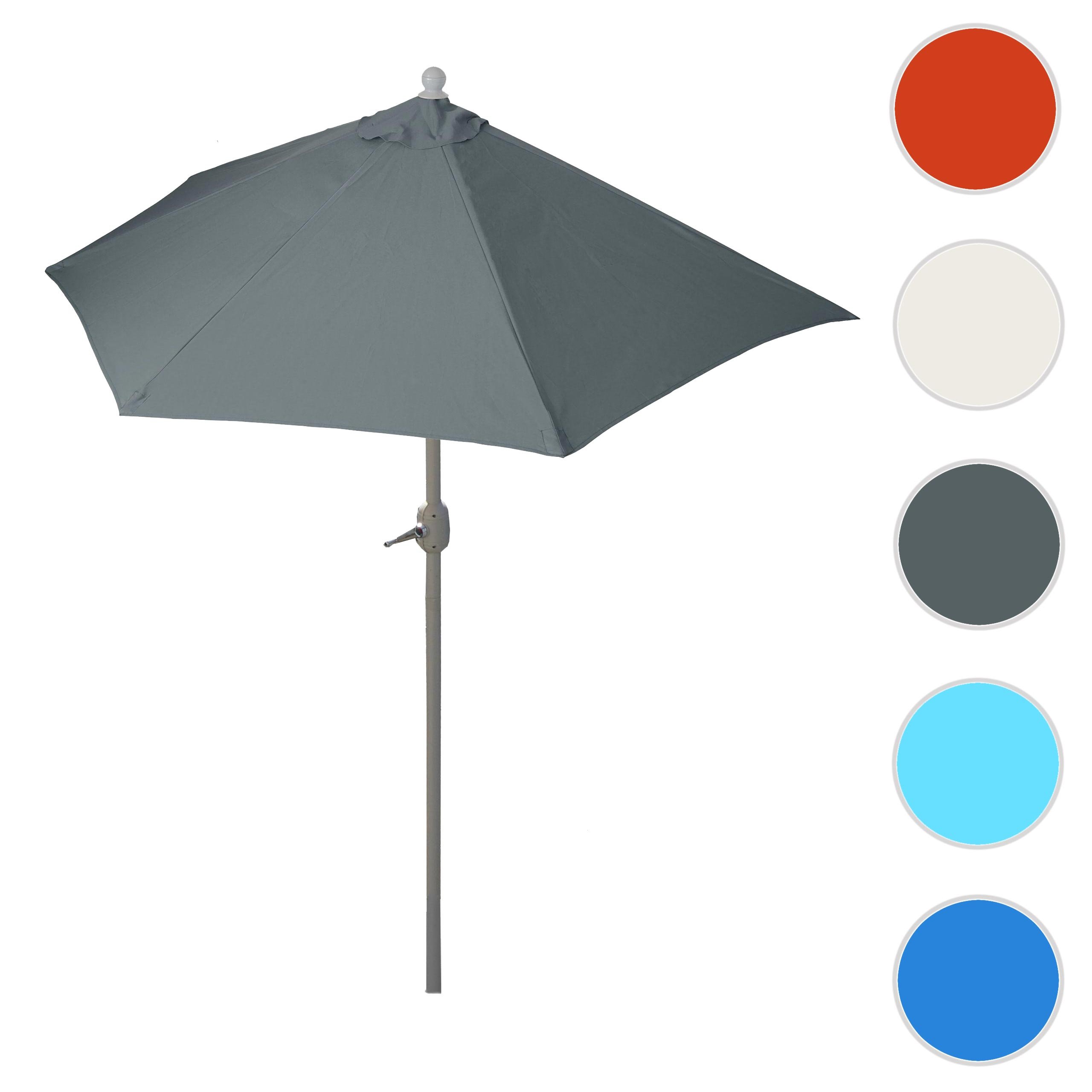 Mendler Aluminiowy półokrągły parasol, UV 50+.