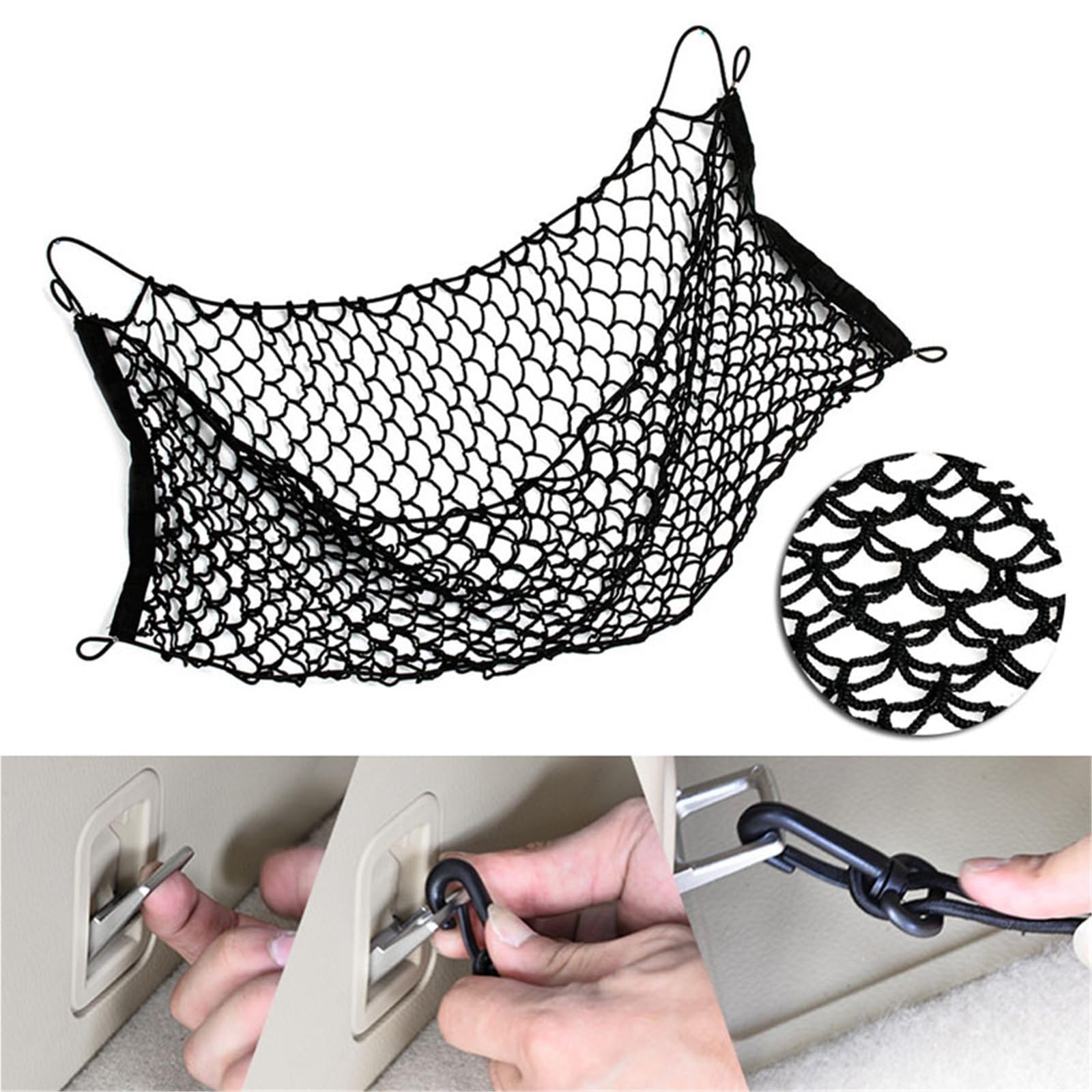 Rete Bagagliaio Auto Protettivo 1 PZ Car Tronco Auto Organizzatore del Carico Posteriore Storage Elastic Carrier Mesh Nylon 90x40cm