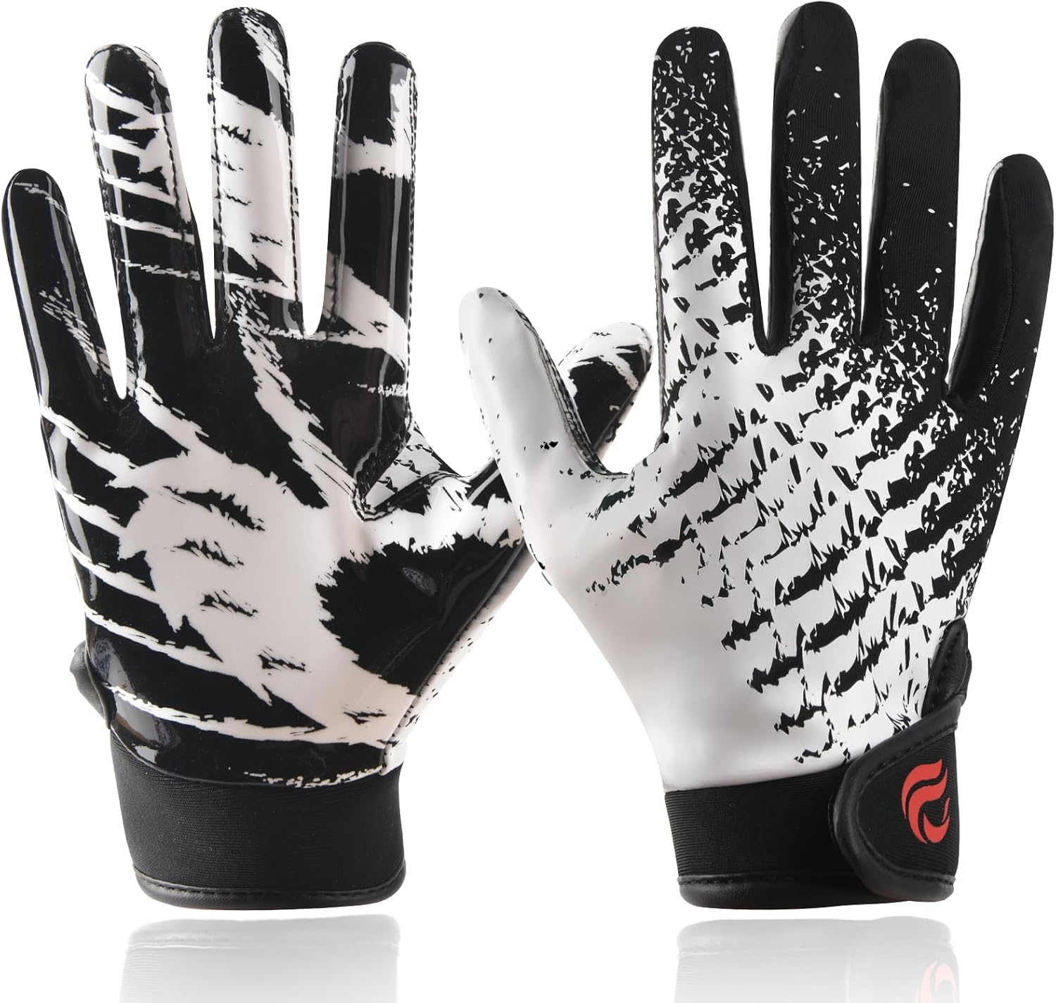 Goporoy Kids Football Gloves Youth Sticky Receiver Gloves for Boys and Girls