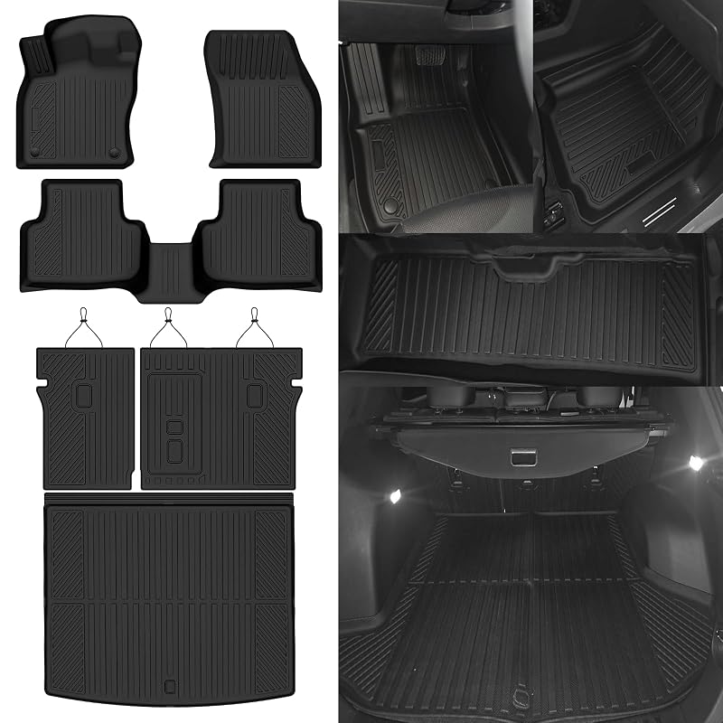 Tapetes automotivos em TPE para VW Taos AWD 2022–2026, porta-malas e encostos, NQOQN