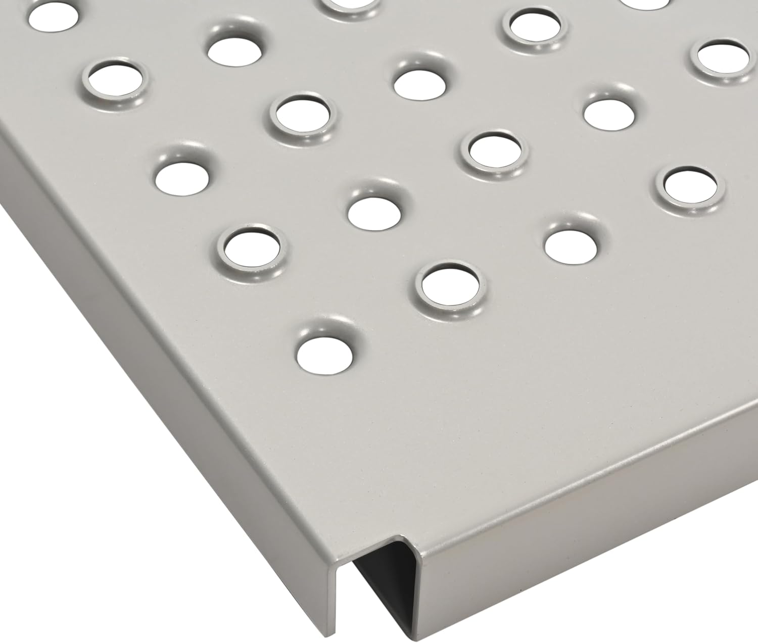 KUAFU 24"x34" Universal Semi-Truck Deck Plate Compatible with Freightliner Peterbilt Kenworth Truck Deck Plate Catwalk Steel Powder Coated Silvery