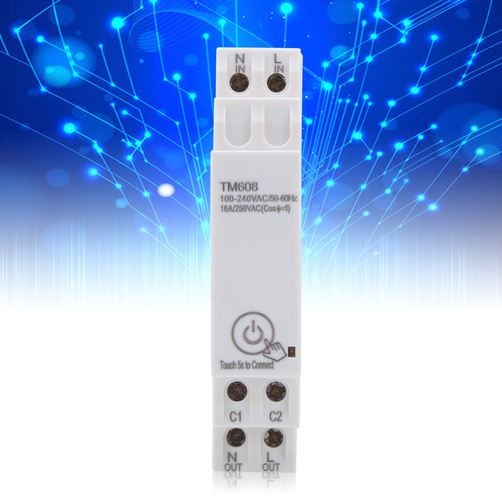 Medidor de Energía Inteligente TM608 2.4GHz WiFi Monofásico 16A Temporizador