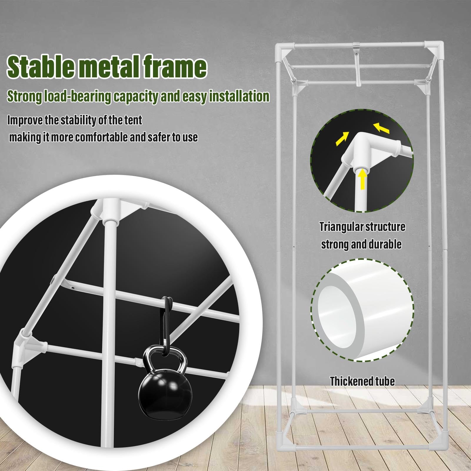 Conjunto De Cultivo Completo, Sistemas De Cultivo Hidropónico, Con Lámpara De Cultivo De Espectro Completo LED, 60x60x140 Cm, Con Ventilador, Filtro De Carbono Activado Por Aire De Escape