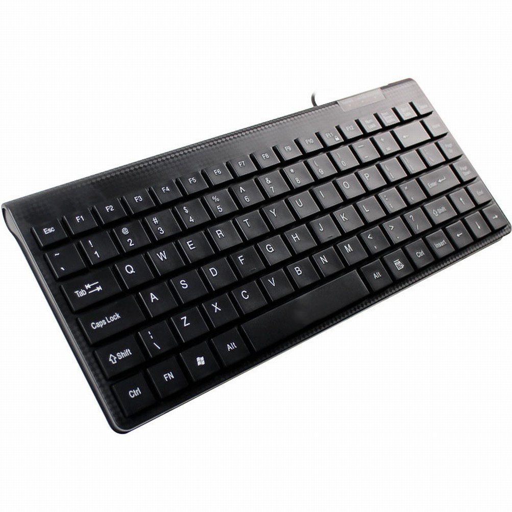 Clavier muet filaire USB compact et noir pour travailler en silence sur PC