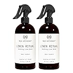 Muse Apothecary Linen Ritual - Aromatic, Soothing, and Relaxing Linen Mist, Laundry and Fabric Spray - Infused with Aromatherapy Essential Oils - 8 oz, Amber Cashmere, 2 Pack