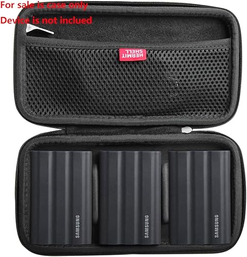 Miniatura 2 de Hermitshell Funda rígida de viaje para Samsung T7 Shield 2TB  1TB  4TB, SSD portátil, USB 3.2 Gen2 unidad externa de estado sólido (negro, funda