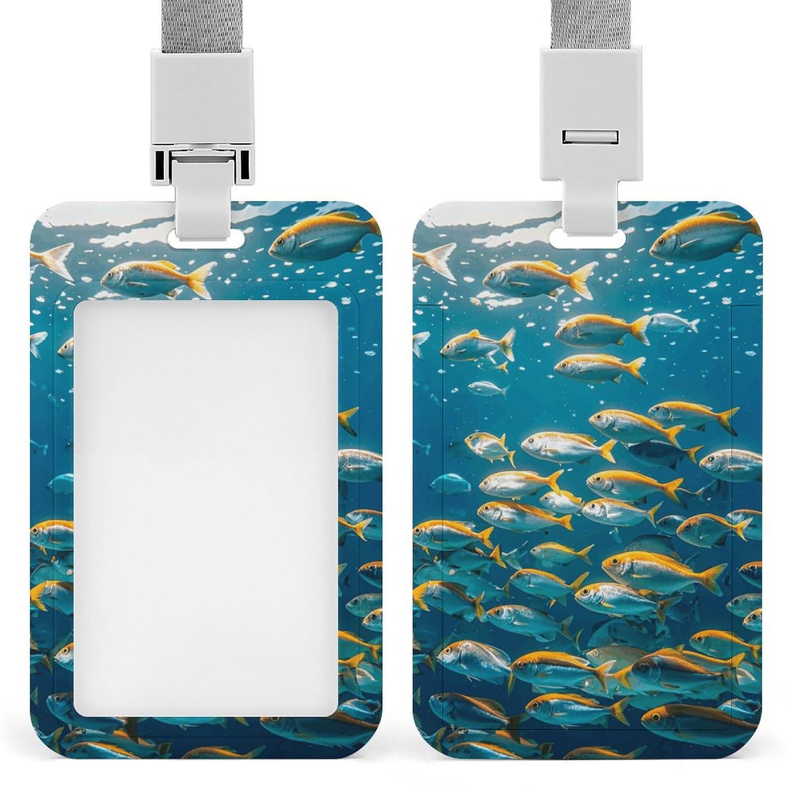 Porte-badge Sous-marin Avec Poissons, Porte-badge Avec Cordon, Porte