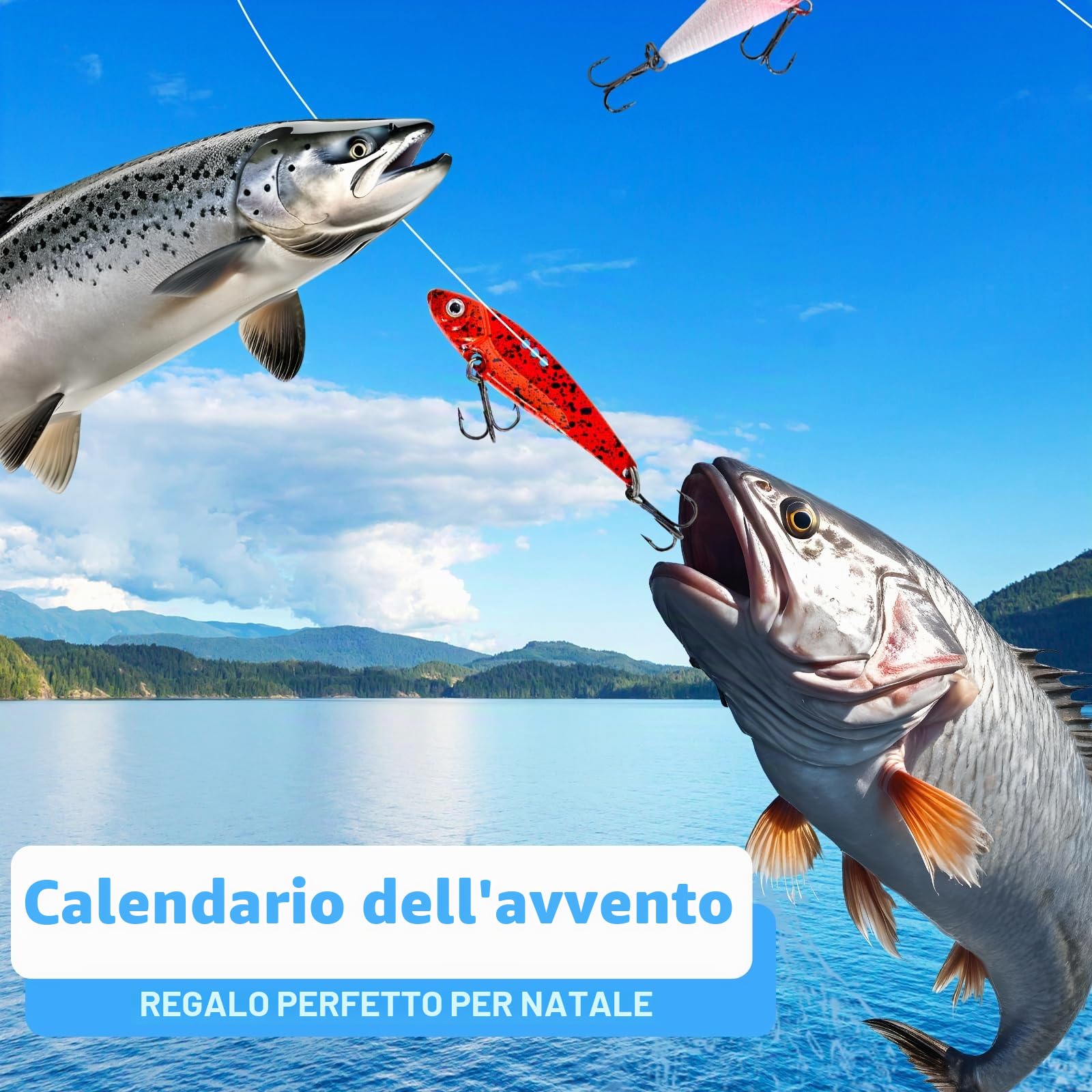 Calendario dell'Avvento 2025, set di esche da pesca, conto alla rovescia per 24 giorni di Natale, con attrezzatura da pesca unica, regalo di alta qualità per papà, nonno, fratello, fidanzato