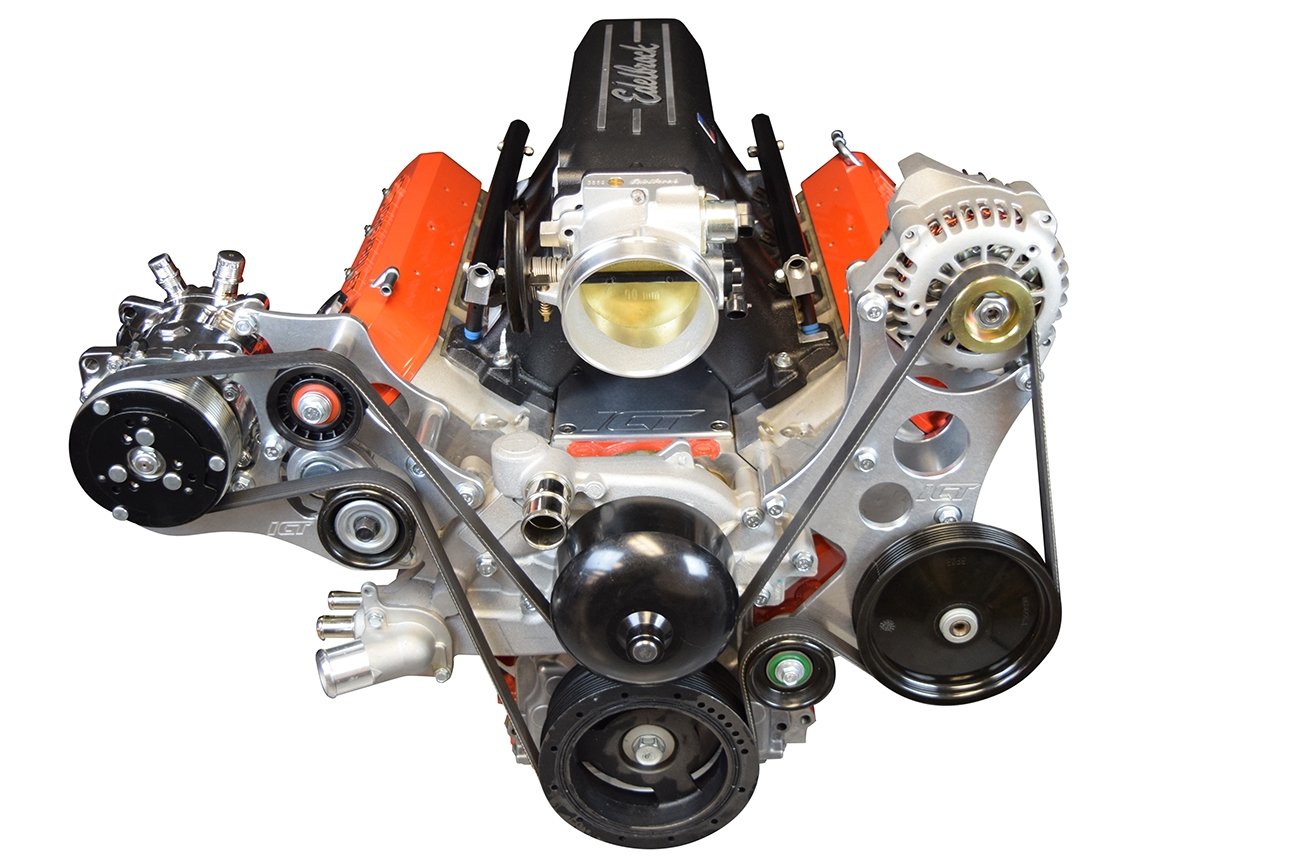ICT Billet Corvette LS High Mount Alternator & Power Steering Pump