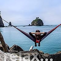 Vista 9 de ENO Atlas Suspension System - Tree Strap for Hammock - Accessories for Camping, Hiking, and Backpacking - Black/Royal