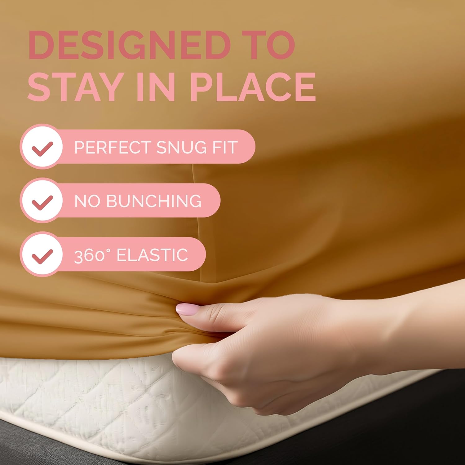 Custom Size Polycotton Sheets for RV - Tailored & Fitted Bed Sheets Cotton Blend Premium for RV Mattress, Solid Colors, Soft & Durable for Twin, Full, Queen, King, California King Size