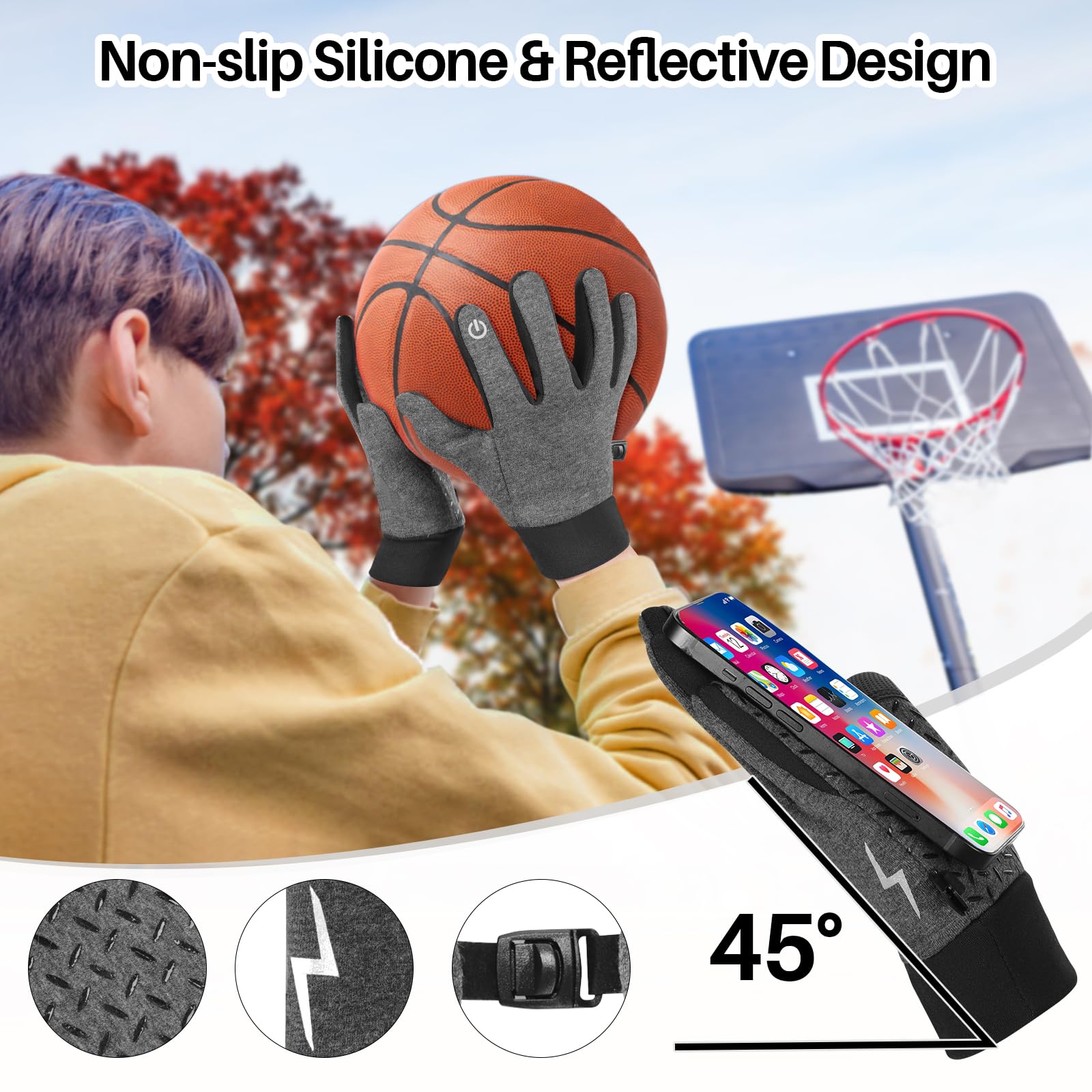 Guantes Termicos Invierno Niños Guantes Bicicleta Niño Niñas Antideslizantes, Guantes Ciclismo Niño Invierno Guantes Pantalla Tactil para Ciclismo Bicic Correr Moto Fútbol, para Niños 4-12 Años