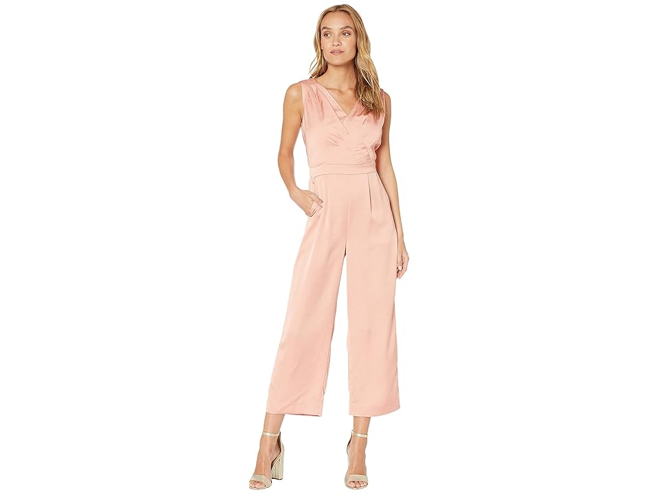 

J.Crew Gloucester Jumpsuit Satin Back Crepe (Seashell) Women's Jumpsuit & Rompers One Piece, White