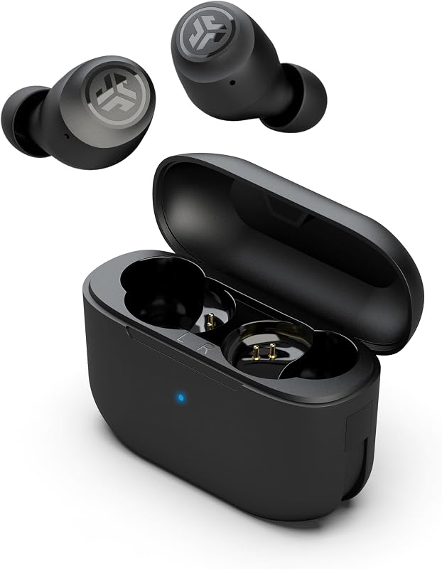 JLab, Go Air Pop, True Wireless Earbuds, Bluetooth 5.1, Dual Connect, IPX4, Configuración de sonido EQ3, Negro