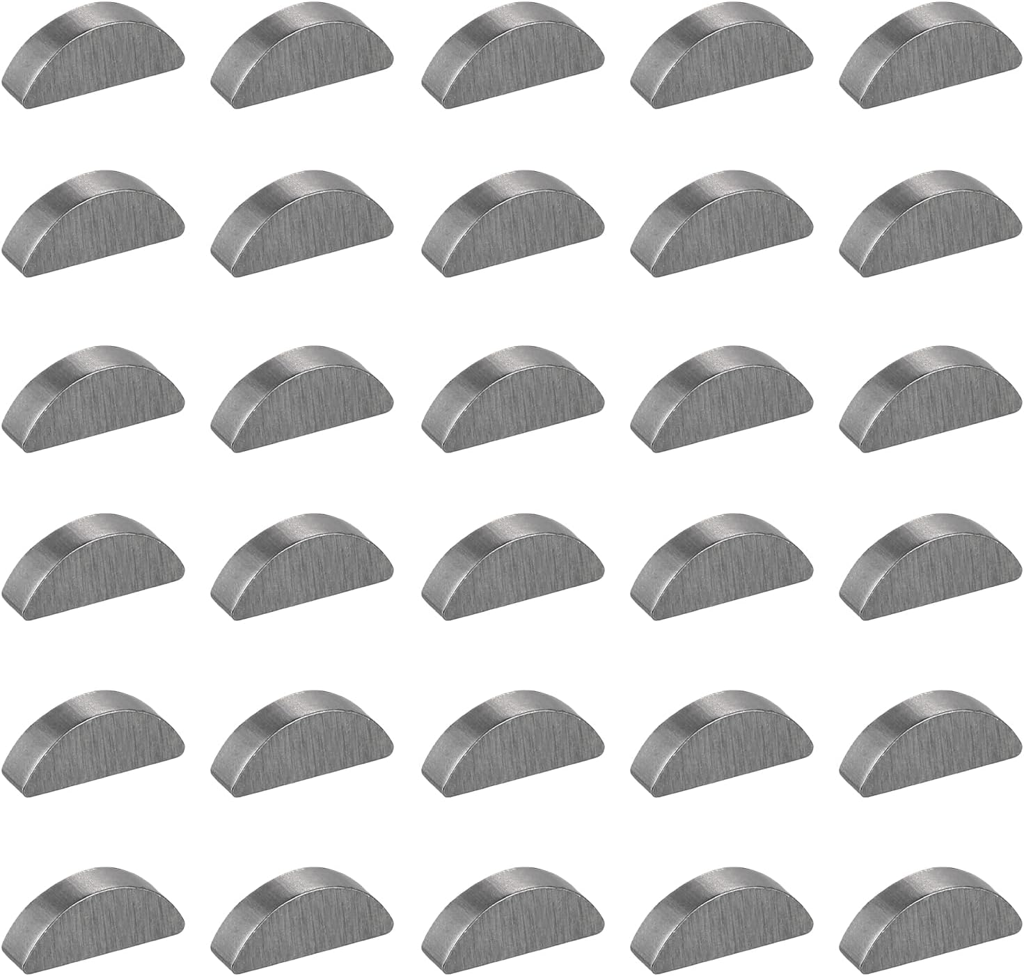 MECCANIXITY 30 Pcs Woodruff Key, 13x3x5mm Carbon Steel Metric Woodruff Semicircle Key Half Moon Tool Keys for Mechanical Fasteners Industry