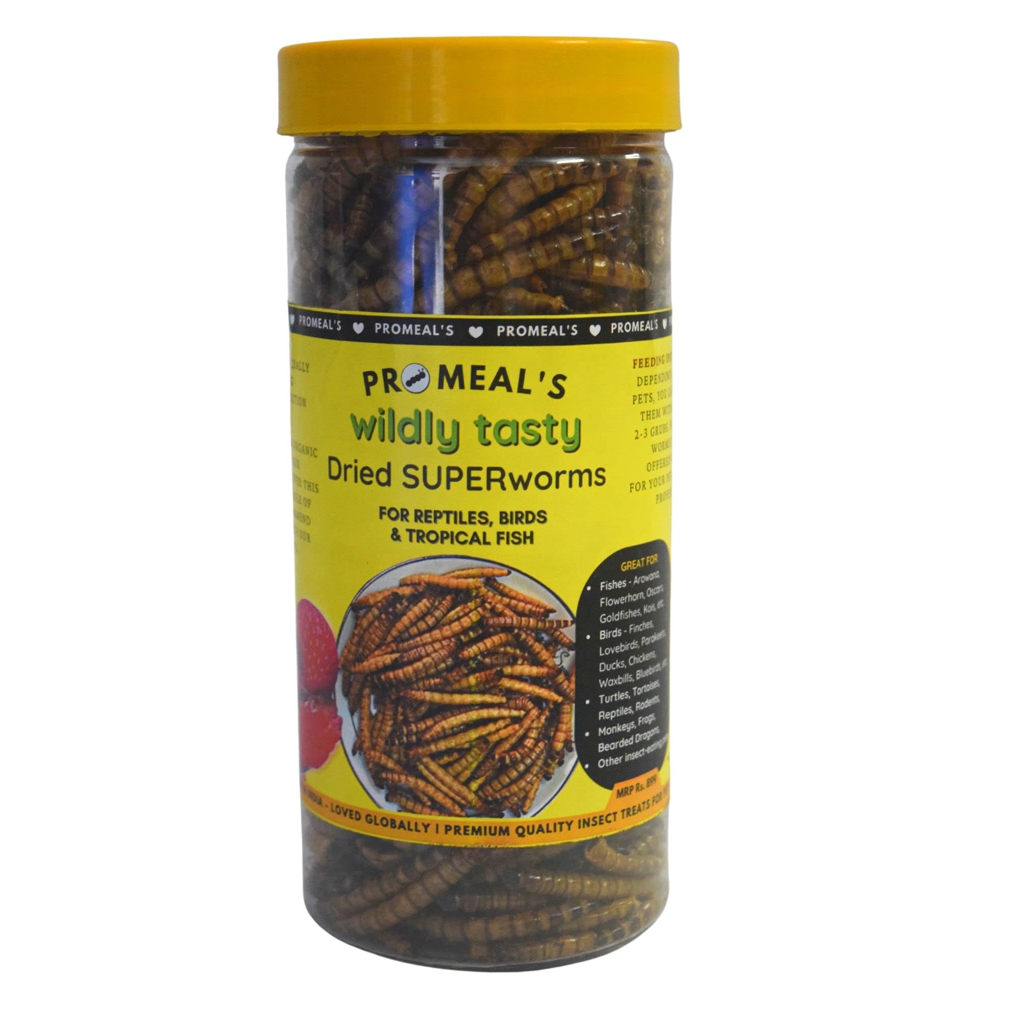 Promeal Premium Dried SUPERWORMS | High Protein Food for Aquarium Fishes Like Arowana, Flowerhorn and Birds, Reptiles, Monkeys and Other Pets (1000 Numbers), Brown (B09MM3CZWX) Amazon Price History, Amazon Price Tracker