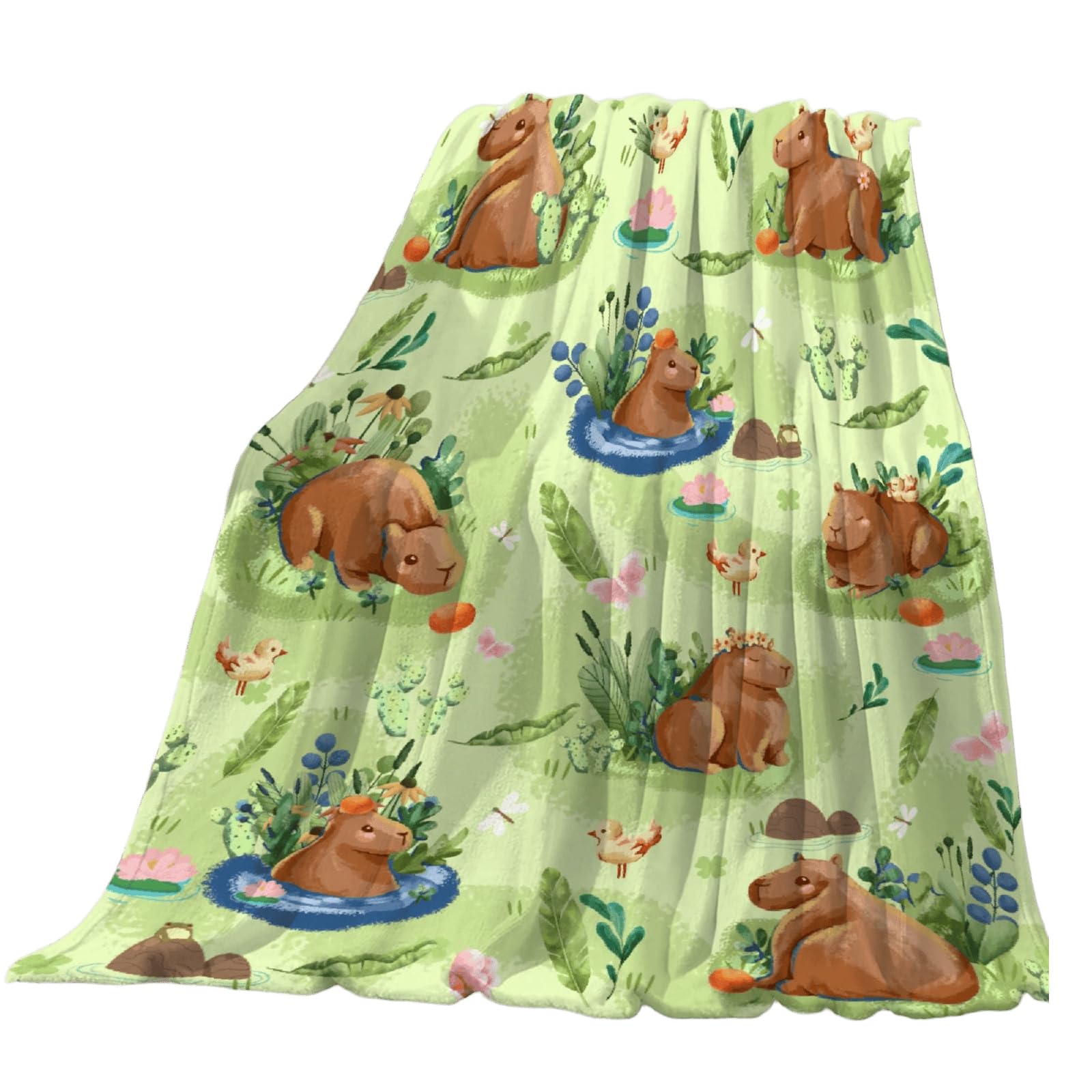 our fave Space Throw Blanket, Soft for Couch Comfort, Reversible Warm Snooze Capybaras Print