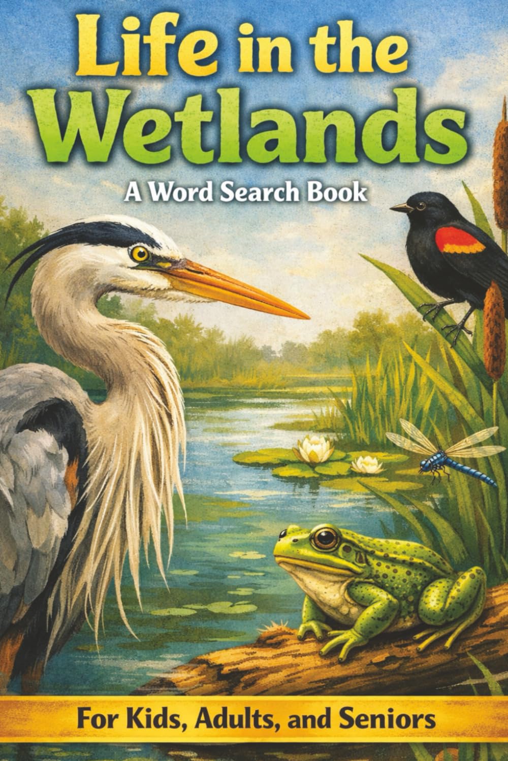 Life in the Wetlands A Word Search Book: Nature-Themed Word Search Puzzles with Fun Facts for Kids, Adults, and Seniors – A Relaxing and Brain-Boosting Activity for All Ages