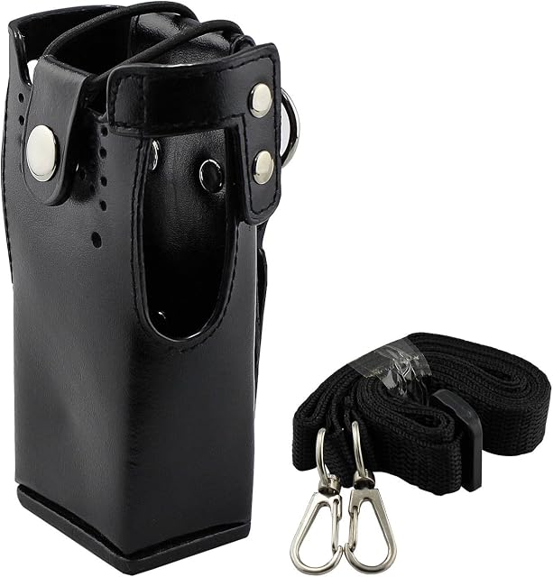KEESIN PU Leather Walkie talkie Carrying Case Motorola Carrying Case Holder Holster 2-Way Radio Holster (Type E)