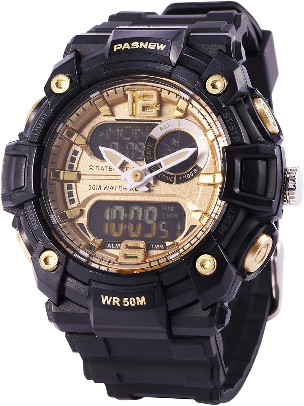 PASNEW Digital-Analog Watch for Teens Boy Girl