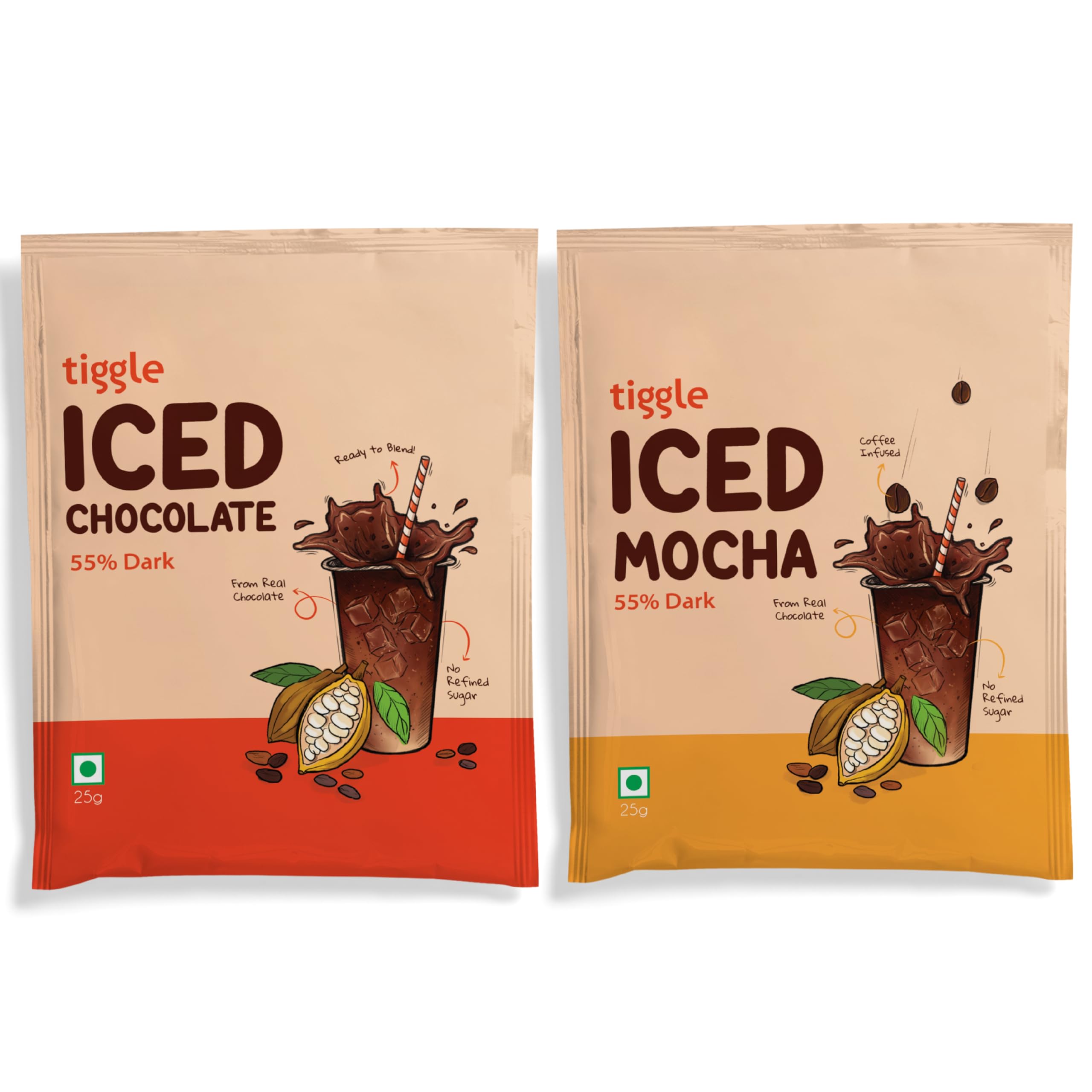 Tiggle Assorted Iced Chocolate Mix – Summer Special (3 Sachets Each) | 55% Dark & Mocha | Cold Chocolate Powder for Milkshakes | Smooth & Chocolatey | Ready in 10 Seconds | No Refined Sugar | Best Served Cold-picture-11