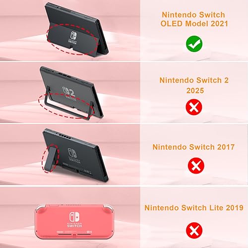 Miniatura 2 de Fintie Kids Case for Nintendo Switch OLED Model 2021 with Game Card Slots - Kids Friendly Ultralight Shockproof Protective Cover, Ergonomic Grip