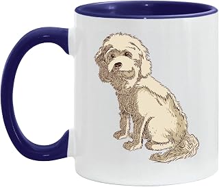 Gift for Pet Lovers Cockapoo Dog Sitting Present for Animal Lovers 11oz 15oz Inner Color Accent Mug