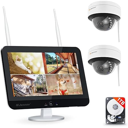 Amazon Co Jp 防犯カメラ ワイヤレス 屋外 500万画素 1920p高画質 家庭用 ドーム型防犯カメラ 監視カメラ Wifi 音声録音機能付き 室内 Ip66防水 24時間録画 1tbhdd内蔵 レコーダー H264 圧縮規格 8ch増設可 工事不要 ネットワークカメラ 屋外 夜間監視 赤外線ライト 暗視